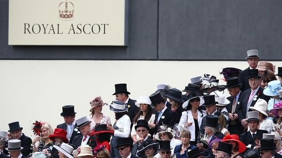Racegoers in the stands at Royal Ascot.