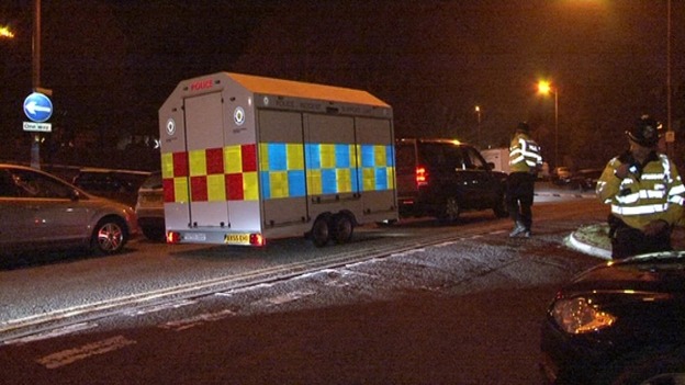 Specialist teams outside the house in Oldbury where the woman is being held