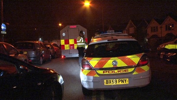 Police activity at the scene of the hostage situation in Oldbury