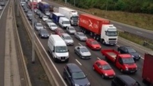 m1 itv anglia crash bedfordshire junction queued luton following cars pile injured several dead paterson olivia