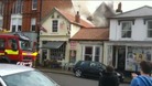 Firefighters tackle a blaze at a restaurant in Aldeburgh