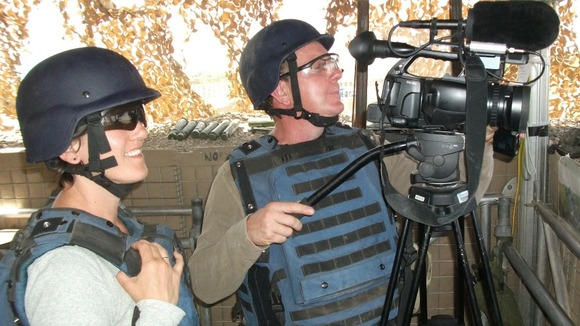 Kate Prout and Chris Warner in Afghanistan