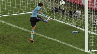 Spain winger Jesus Navas scores against Croatia.