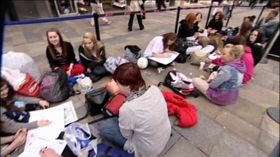 Fans of Cheryl queue overnight