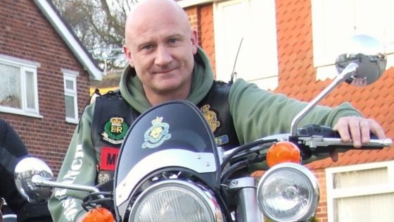Andy McGowan prepares for his ride