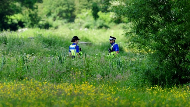 Community Support Officers at the scene in Coventry. 