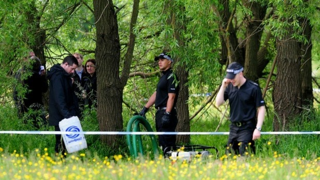 West Midlands Police officers at the search site in Coventry