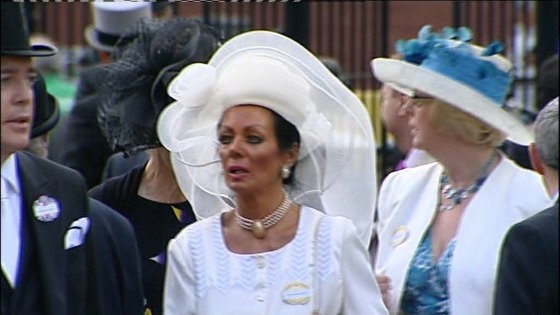 Actress Lorraine Chase at Royal Ascot.