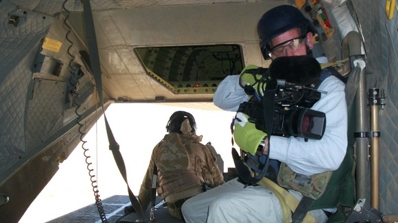 Camerman Chris Warner at work