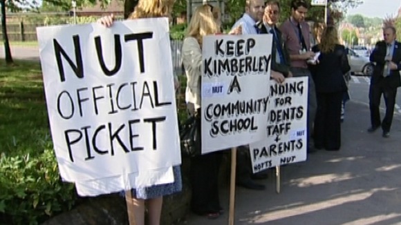 Previous picket lines at The Kimberley School