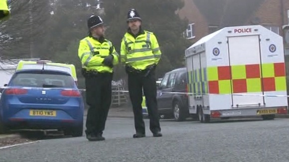 The scene of the siege on Perry Hill Road in Oldbury