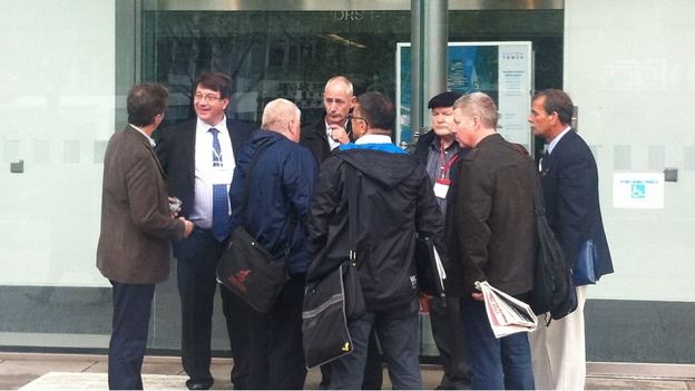 Unite officials arrive at ACAS