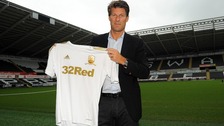 Michael Laudrup with Swansea shirt