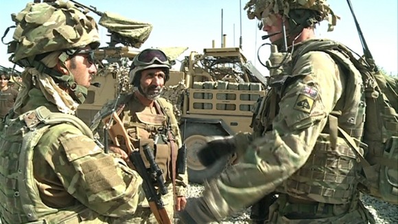 East Anglian soldiers working with local Afghan forces on the security transition.