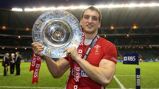Sam Warburton with the Triple Crown