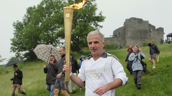 Michael Liptrot carries Olympic Torch