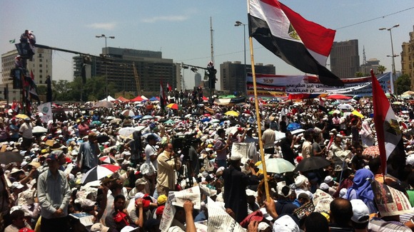Friday prayers in Tahrir Square today