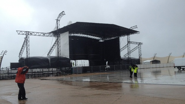 Torch relay stage in Blackpool