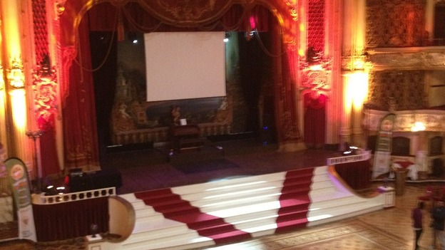 The stage of the Blackpool Tower Ballroom