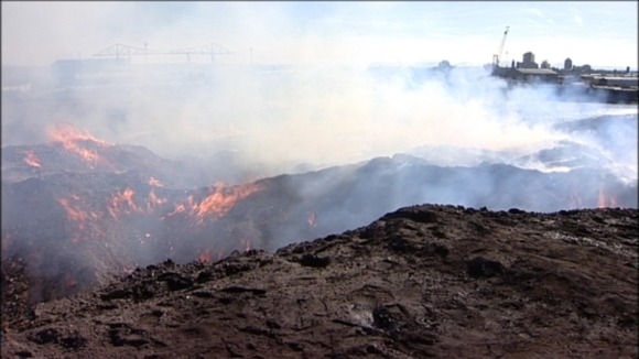 Recycle plant burns on Teesside
