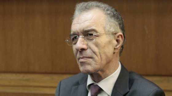 Greece's National Bank chairman Vassilis Rapanos is being treated in hospital 