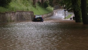 Flooded car