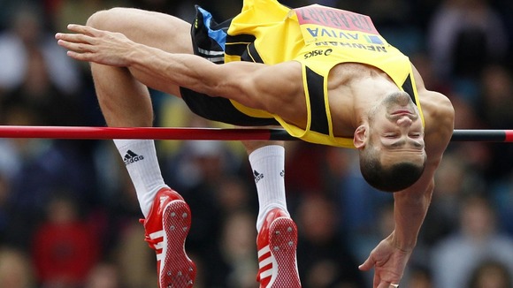 Robbie Grabarz competes in the high jump during the Aviva Trials and Championships at the Alexander Stadium, Birmingham.