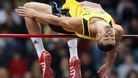 Robbie Grabarz competes in the high jump during the Aviva Trials and Championships at the Alexander Stadium, Birmingham.