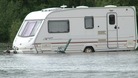 Flooded caravan