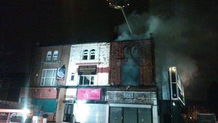 Firefighters tackle blaze