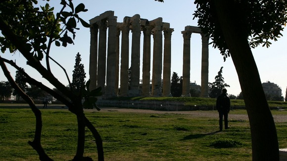 The Temple of Olympian Zeus today