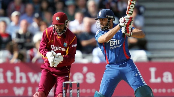 Essex & England's Ravi Bopara bats during the NatWest International T20 match at Trent Bridge, Nottingham.