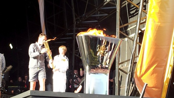 Aaron Bell on stage at Temple Newsam