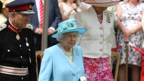 The Queen is greeted at the Henley Business school in Oxfordshire