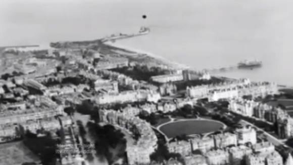 b/w Folkestone Aerofilms