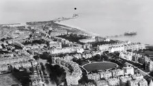 b/w Folkestone Aerofilms