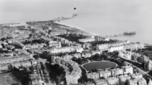 b/w Folkestone Aerofilms