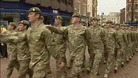 2nd Battalion The Mercian Regiment marching in Derby today