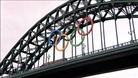Olympic rings over the Tyne