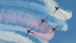 The Red Arrows will flyover Yarborough Sports Ground as part of the evening celebrations