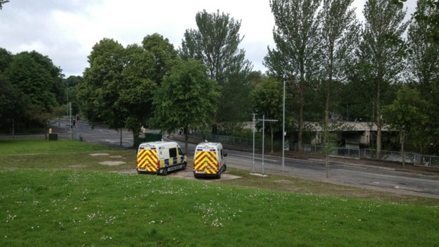 Road blocks in Belfast