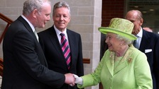 The Queen publicly shakes hands with Martin McGuinness