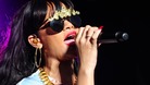 Rihanna performs at the Radio 1 Hackney Weekend at Victoria Park, Hackney, London
