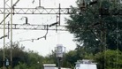 Overhead cables at Hadleigh in Essex