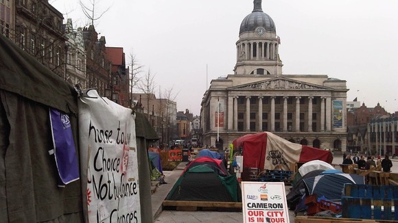 Occupy Nottingham camp today