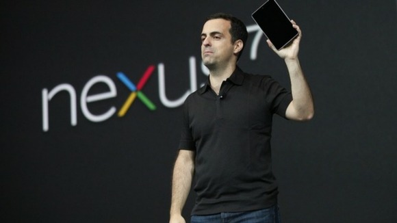 Hugo Barra, director of product management of Google, unveils Nexus 7 tablet.