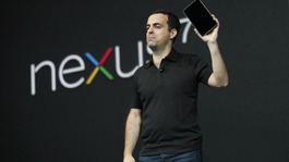 Hugo Barra, director of product management of Google, unveils Nexus 7 tablet.