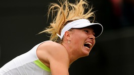 Russia's Maria Sharapova in action against Bulgaria's Tsvetana Pironkova