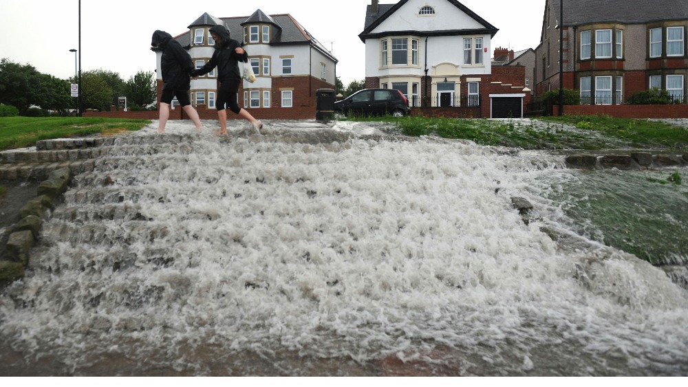 Flooding in Whitley Bay ITV News