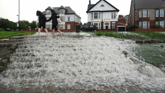 Flooding in Whitley Bay, North Tyneside